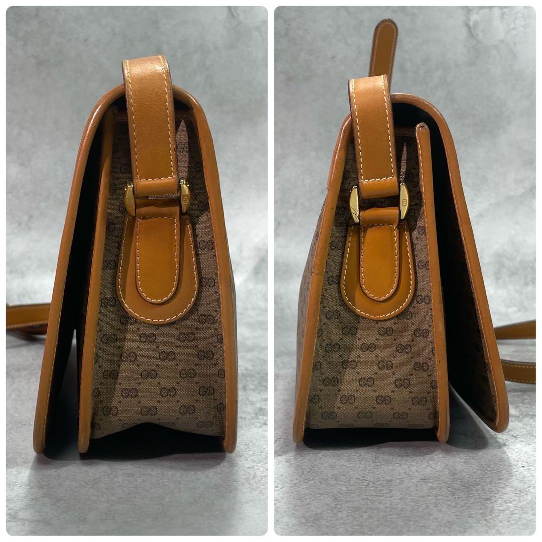 Gucci GG Sherry Line Shoulder Bag Brown Leather — view 7