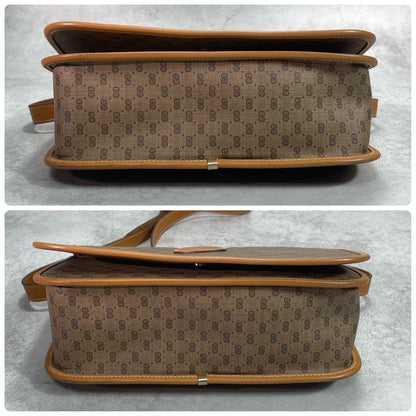 Gucci GG Sherry Line Shoulder Bag Brown Leather — view 8