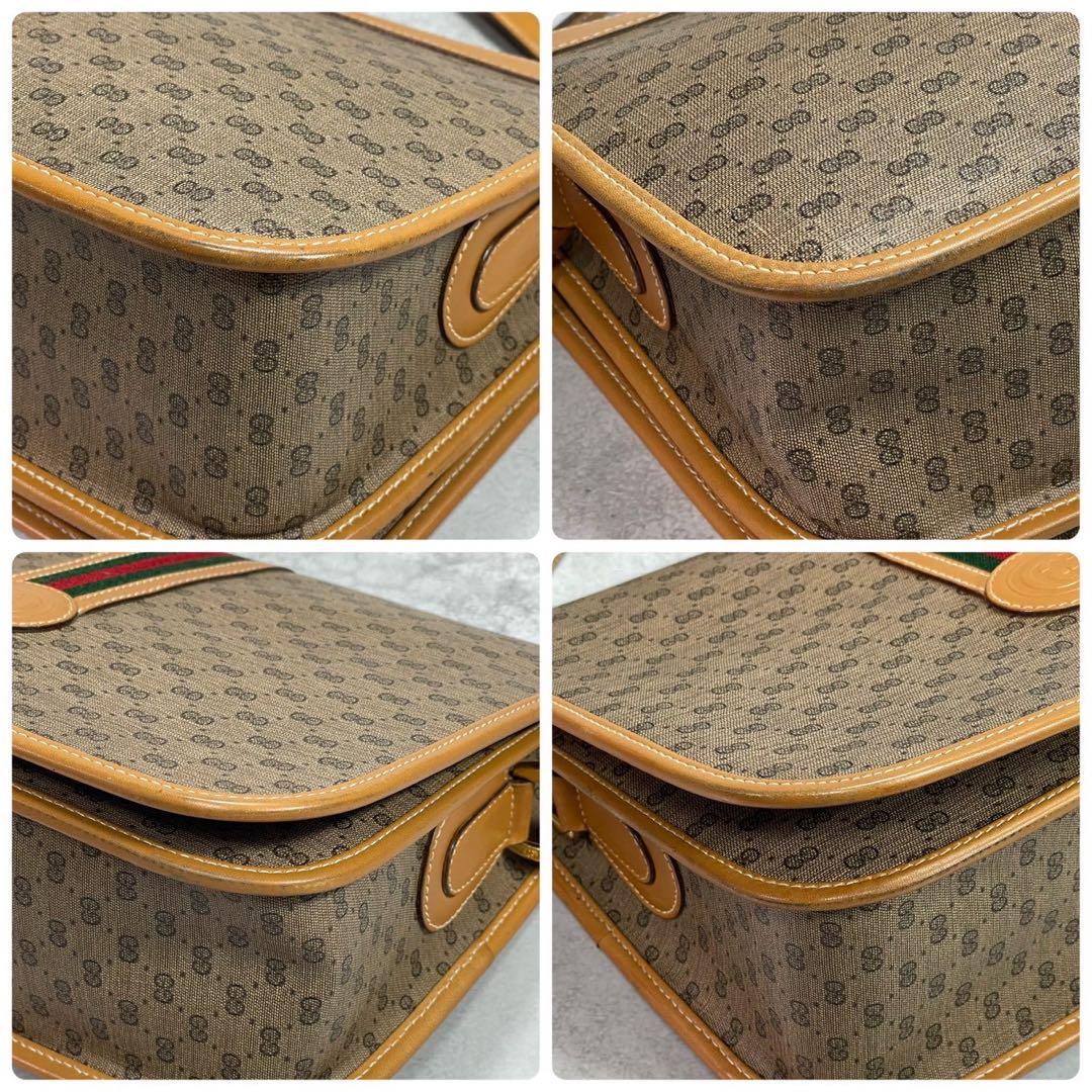 Gucci GG Sherry Line Shoulder Bag Brown Leather — view 9
