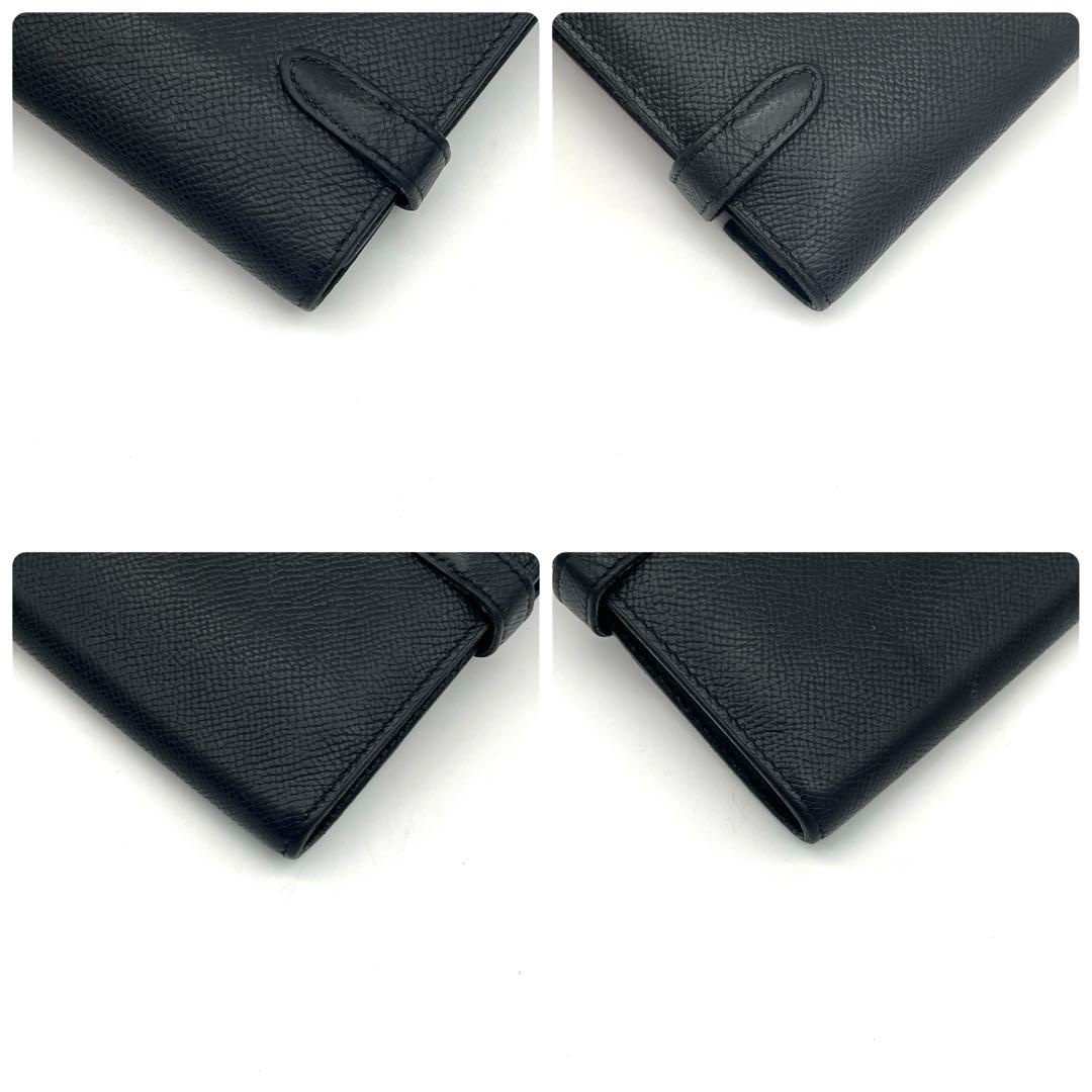 Hermes Kelly Wallet Veau Epsom Black Silver — view 7
