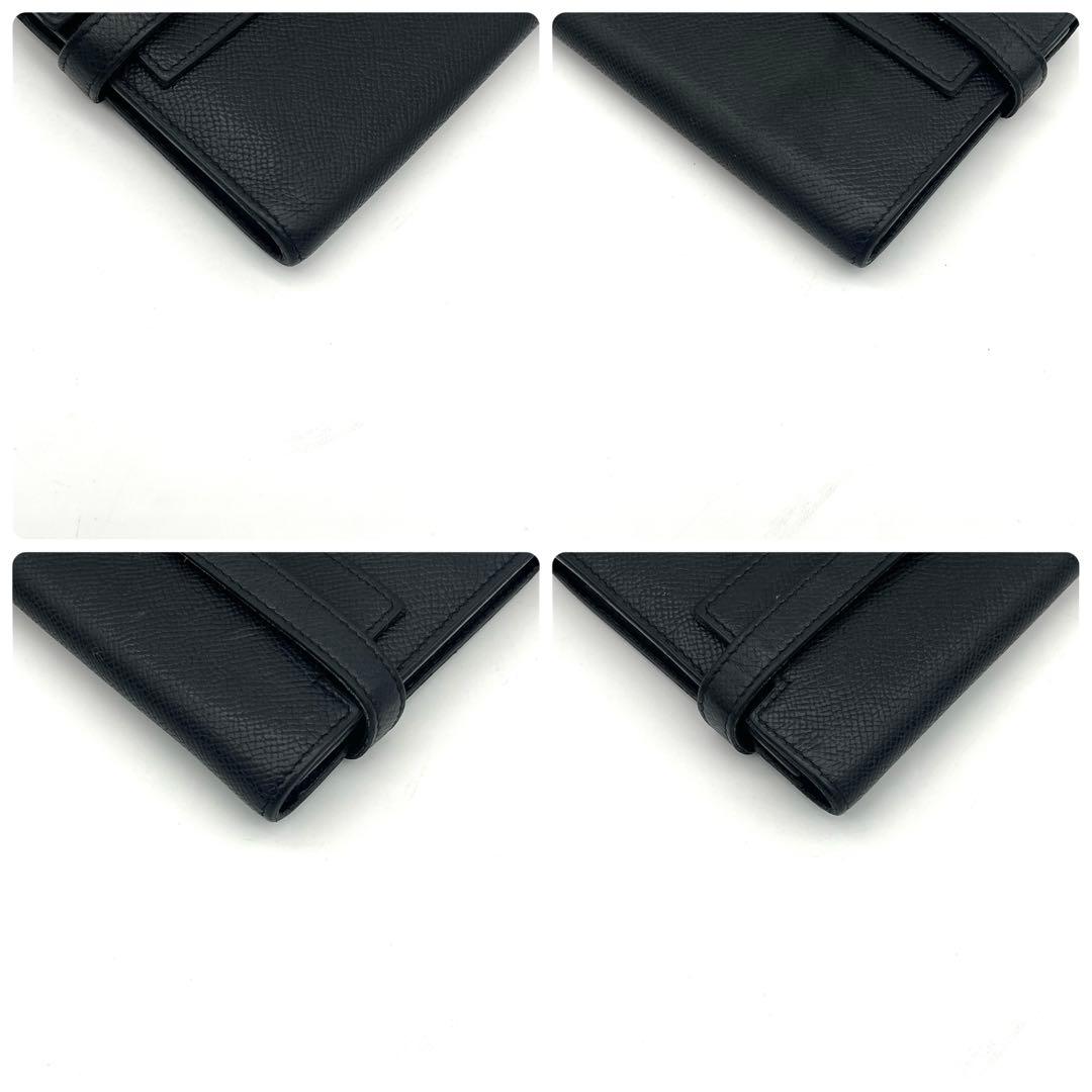 Hermes Kelly Wallet Veau Epsom Black Silver — view 8