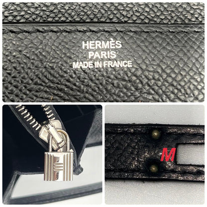Hermes Kelly Wallet Veau Epsom Black Silver — view 9