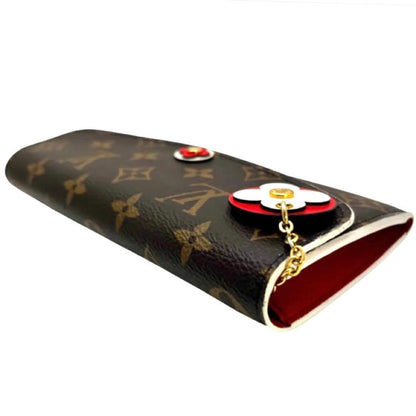 Louis Vuitton Monogram Portefeuille Emily Flower Charm Wallet — view 4