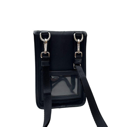 Prada Saffiano Triangle Plate Logo Phone Case