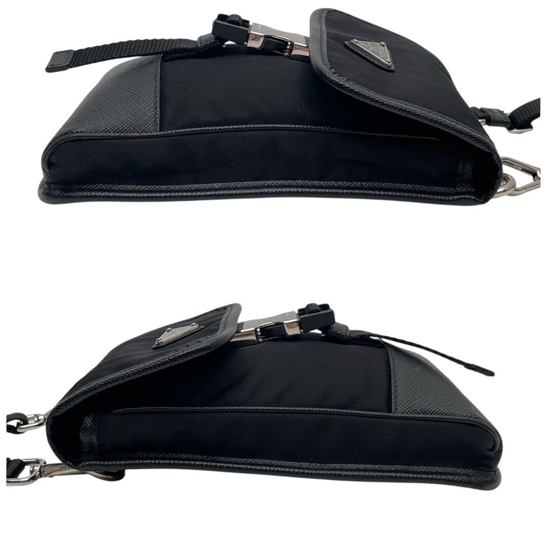 Prada Saffiano Triangle Plate Logo Phone Case