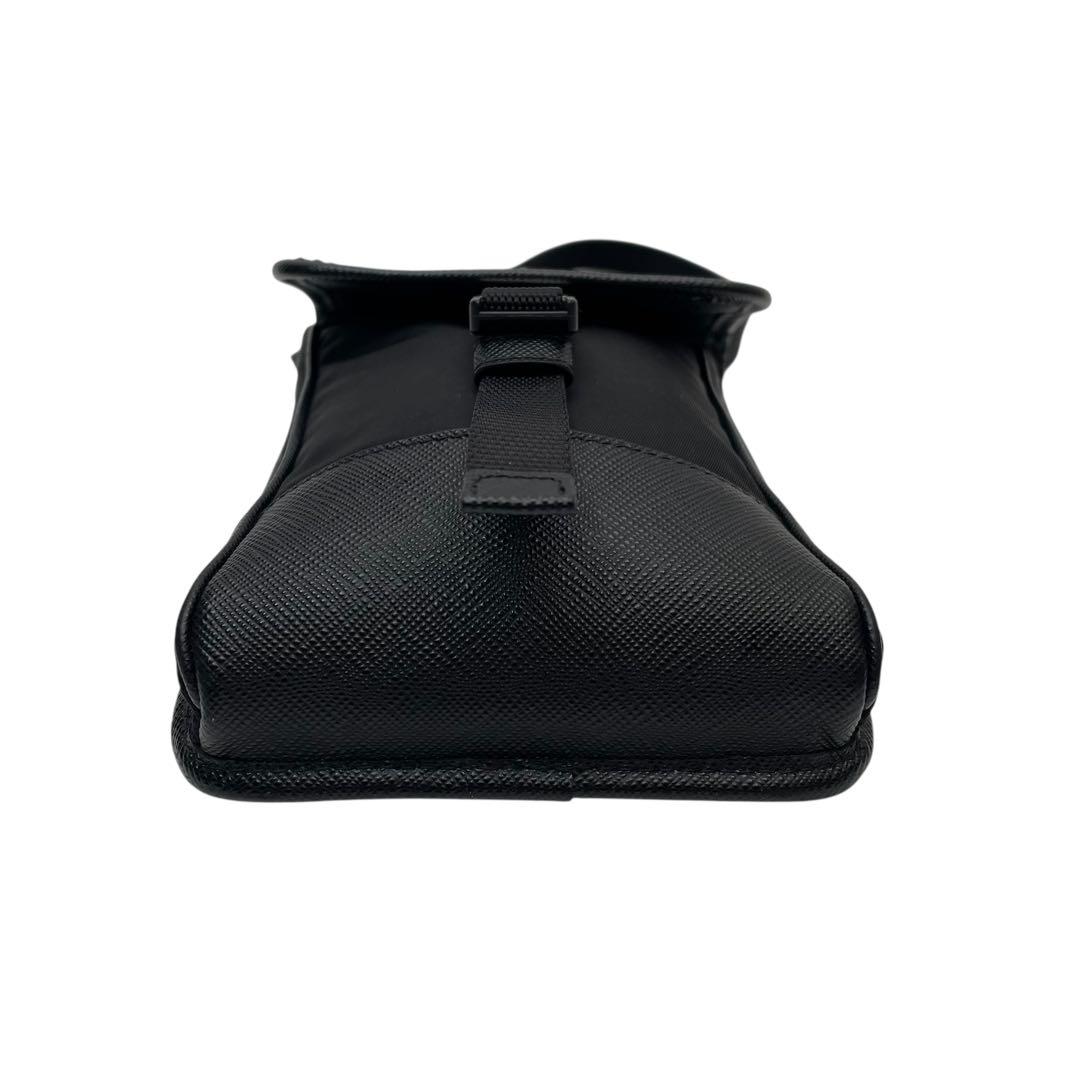 Prada Saffiano Triangle Plate Logo Phone Case