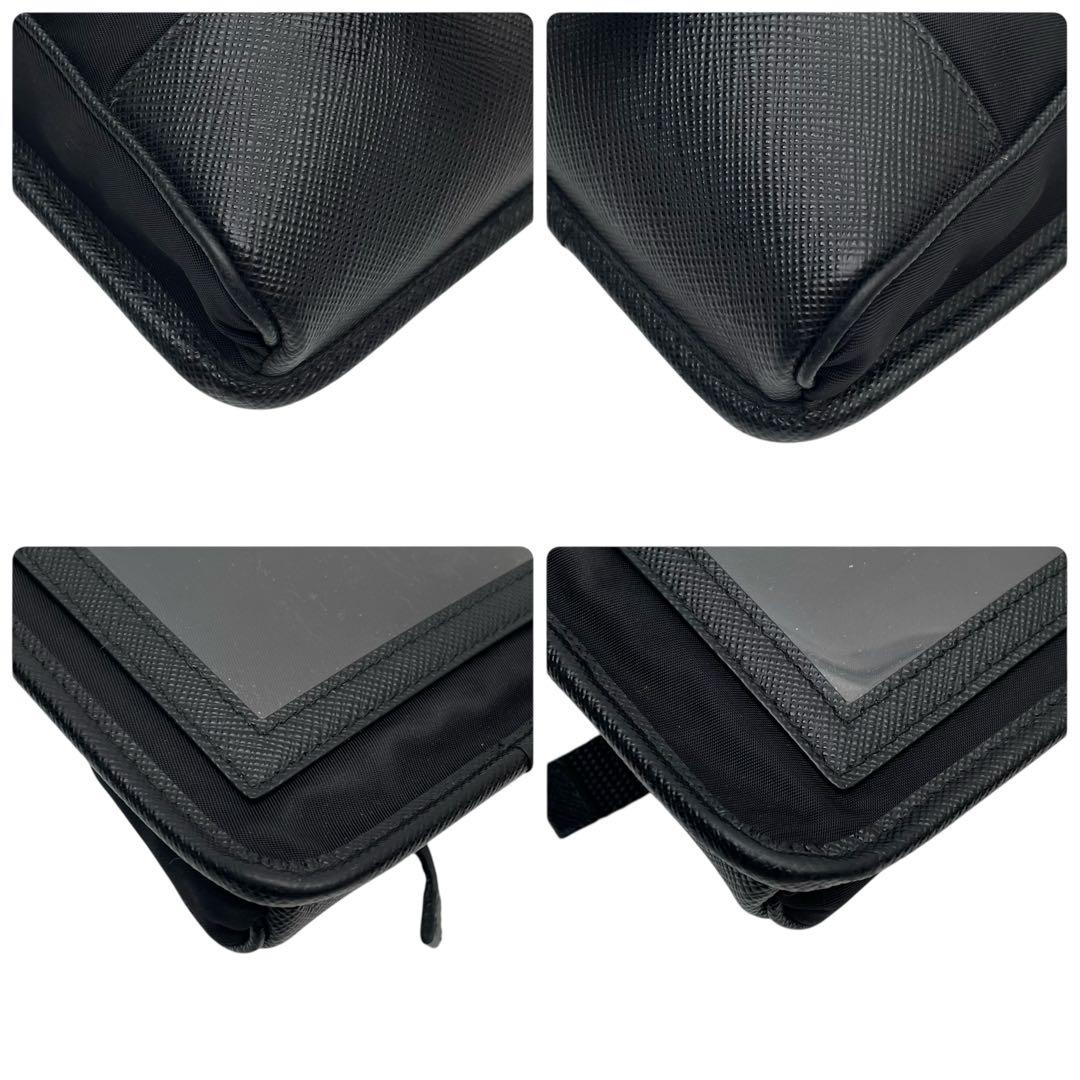 Prada Saffiano Triangle Plate Logo Phone Case