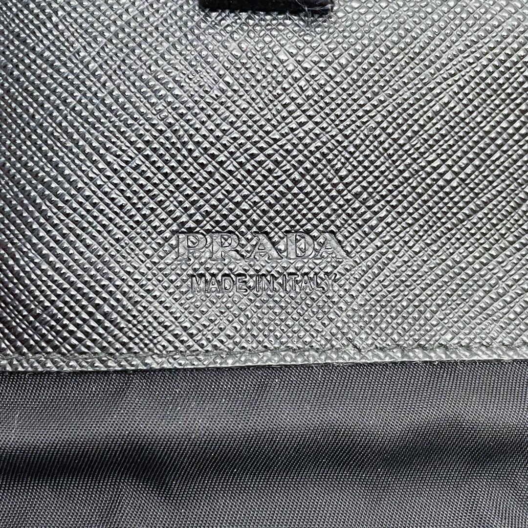 Prada Saffiano Triangle Plate Logo Phone Case