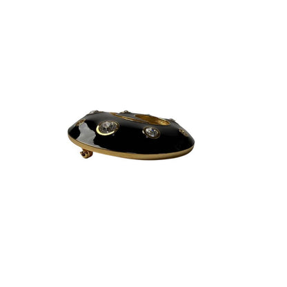 Dior Vintage Brooch Black Spiral — view 3