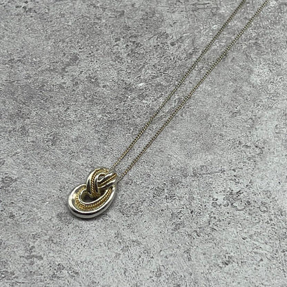 Tiffany & Co Twisted Rope Necklace Silver YG Vintage