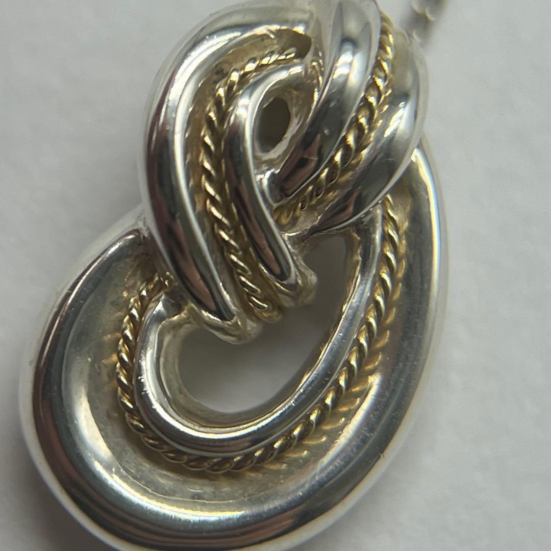 Tiffany & Co Twisted Rope Necklace Silver YG Vintage — view 8