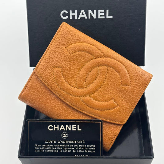 Chanel Wallet Jumbo CC Logo Caviar Snap Bifold