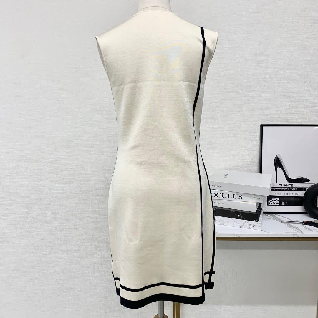 Hermes Silk Cotton Dress Sleeveless Ivory