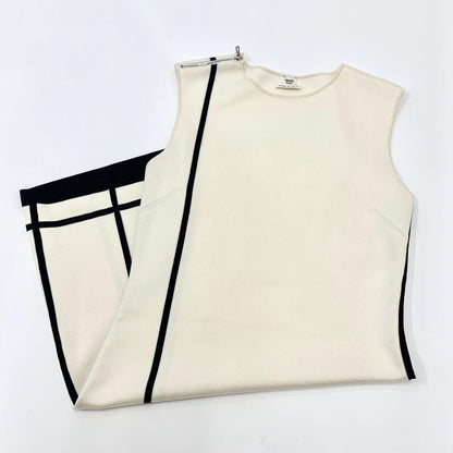 Hermes Silk Cotton Dress Sleeveless Ivory