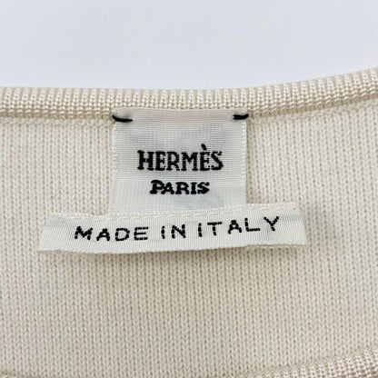 Hermes Silk Cotton Dress Sleeveless Ivory