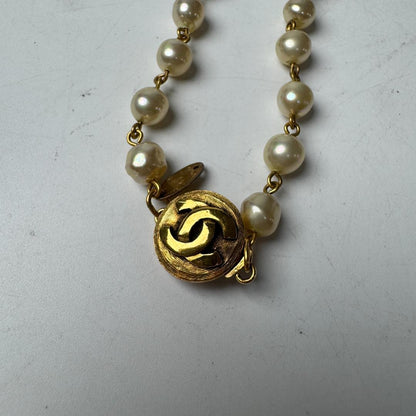 Chanel CC Logo Pearl Necklace — view 6