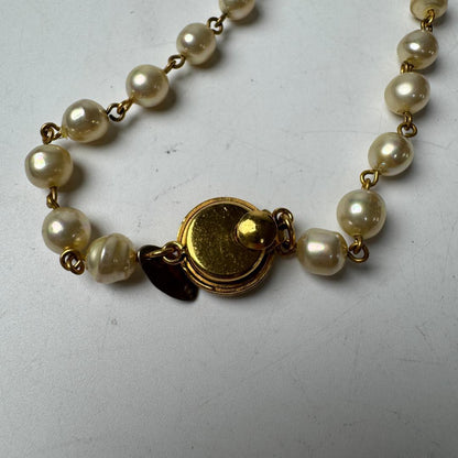 Chanel CC Logo Pearl Necklace — view 7