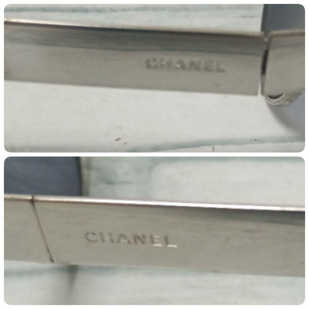 Chanel Sunglasses Silver Black Round Eyewear — view 3