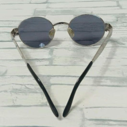 Chanel Sunglasses Silver Black Round Eyewear — view 5