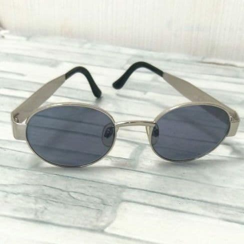 Chanel Sunglasses Silver Black Round Eyewear — view 6