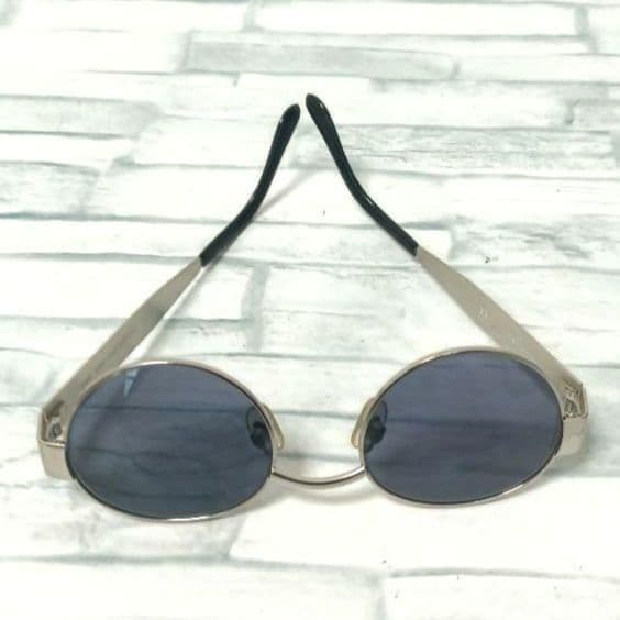 Chanel Sunglasses Silver Black Round Eyewear — view 7