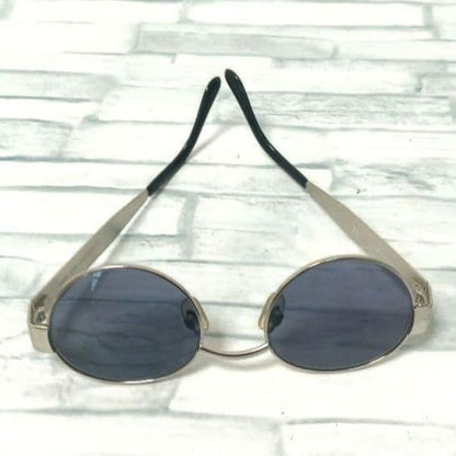 Chanel Sunglasses Silver Black Round Eyewear — view 7