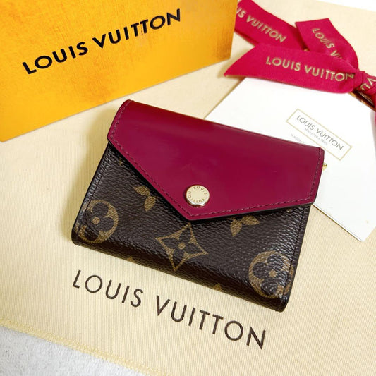 Louis Vuitton Portefeuille Zoe Fuchsia Trifold Wallet