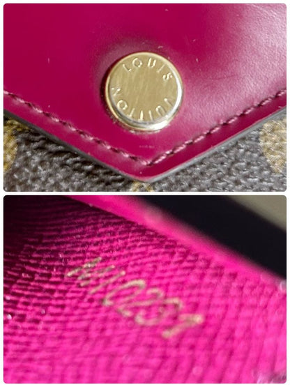 Louis Vuitton Portefeuille Zoe Fuchsia Trifold Wallet