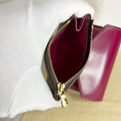 Louis Vuitton Portefeuille Zoe Fuchsia Trifold Wallet