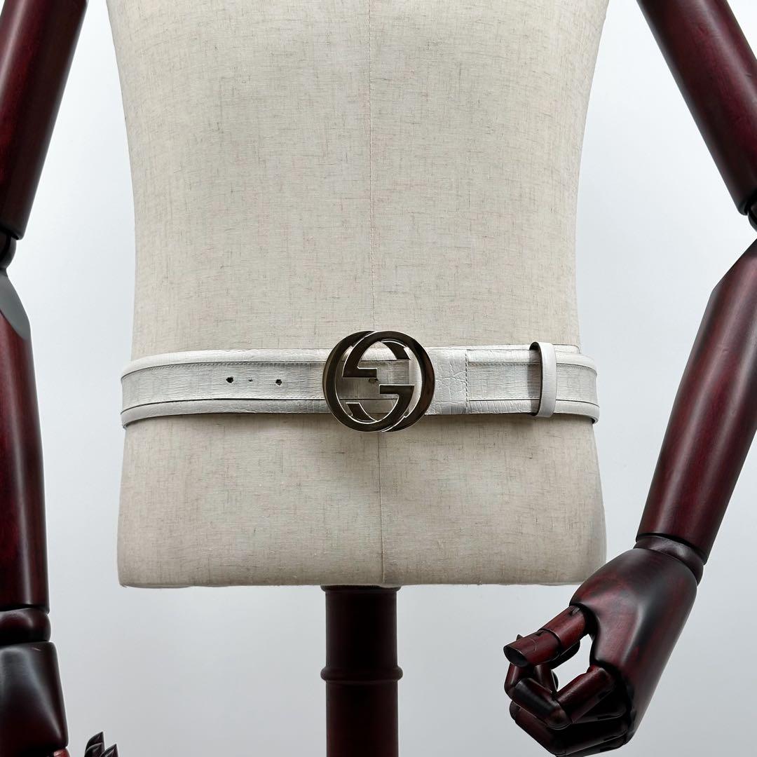 Gucci Interlocking GG Belt White — view 3