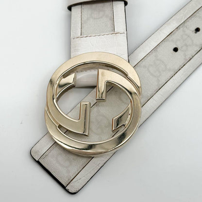 Gucci Interlocking GG Belt White — view 4