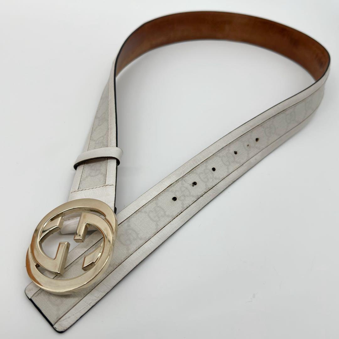 Gucci Interlocking GG Belt White — view 5