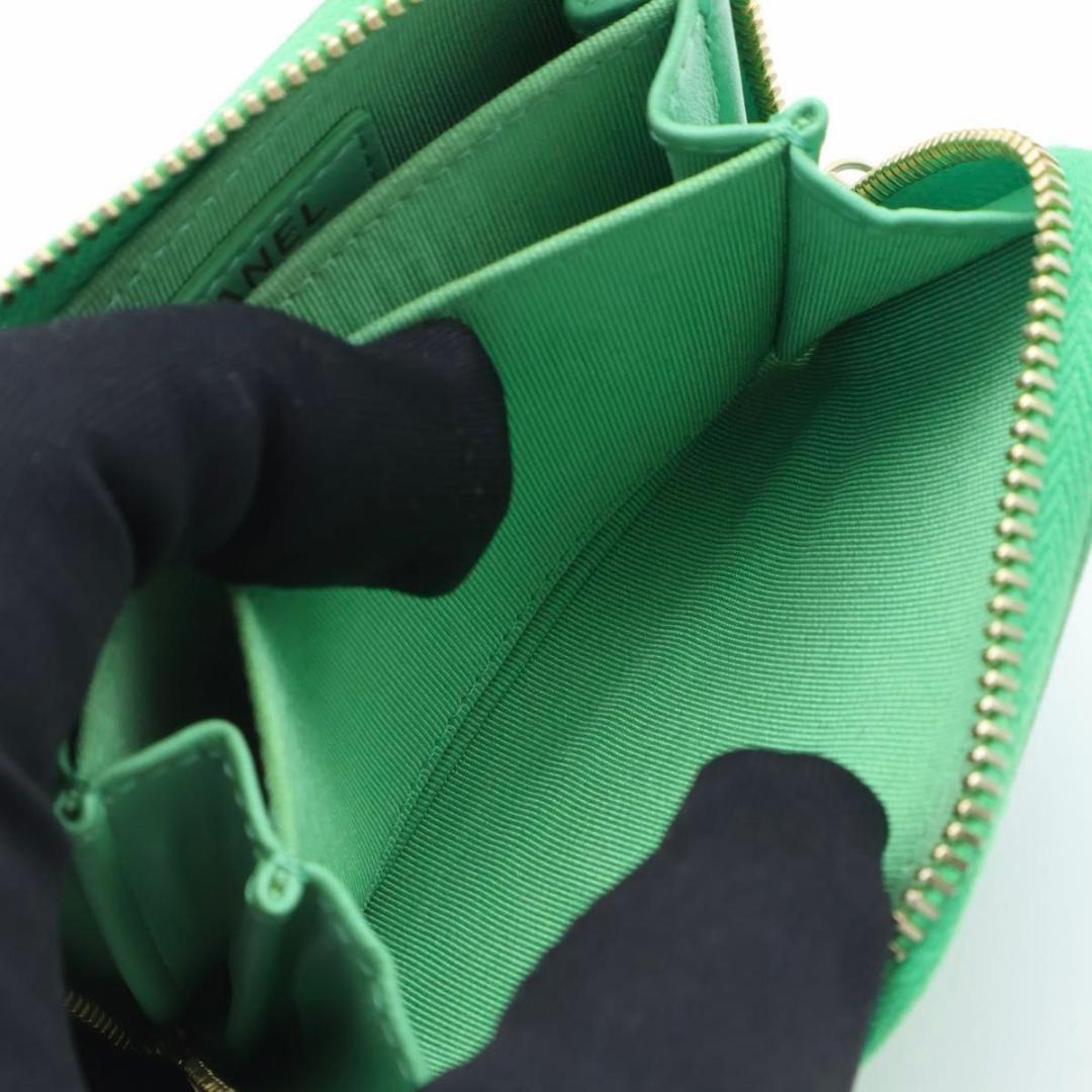 Chanel Classic Zip Coin Purse Green — view 5