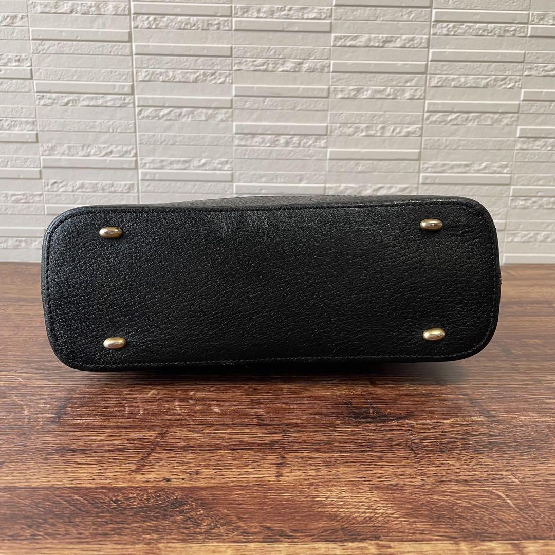 Celine Leather Shoulder Bag 2-Way Gold Black — view 4