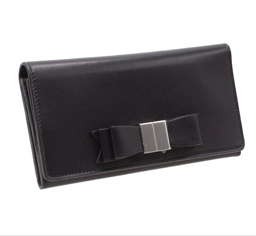 Unused Balenciaga Classic Ribbon Bow Bifold Long Wallet