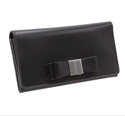 Unused Balenciaga Classic Ribbon Bow Bifold Long Wallet