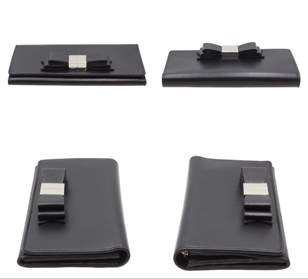 Unused Balenciaga Classic Ribbon Bow Bifold Long Wallet