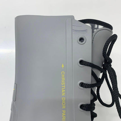 Dior Lava Oblique Crease Up Rain Boots Gray — view 8
