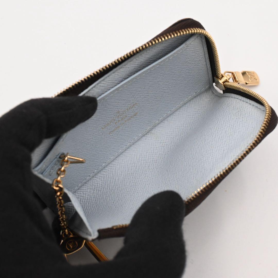 Louis Vuitton Monogram Porte Cles Noah Coin Purse Key Case Brown — view 3