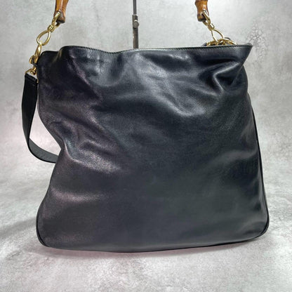 Gucci Shoulder Bag 2-Way Bamboo Black Leather — view 3