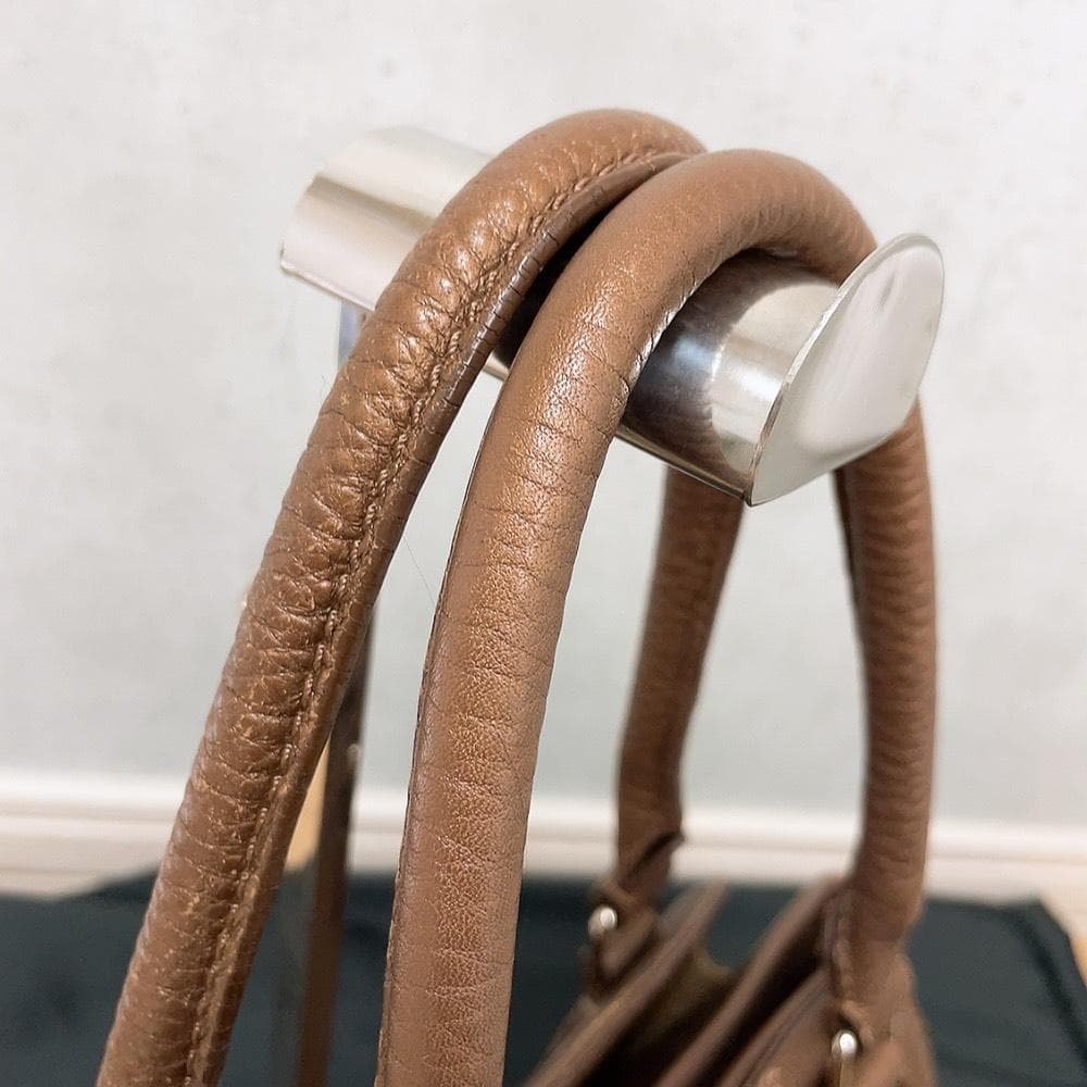 Fendi Selleria Romano Leather Handbag Brown — view 6