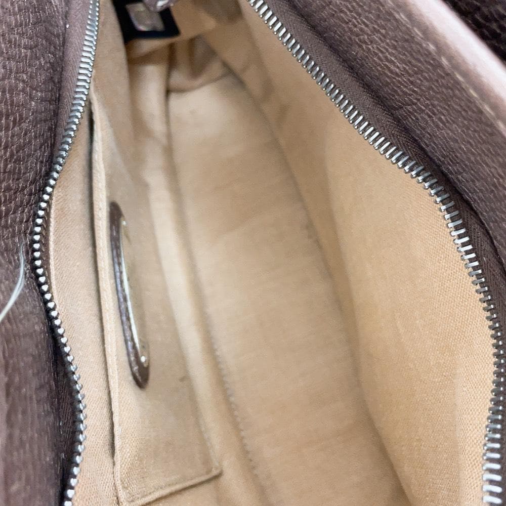 Fendi Selleria Romano Leather Handbag Brown — view 8