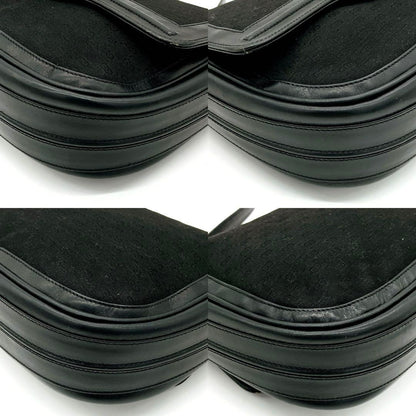 Gucci Shoulder Bag Micro GG Gold Hardware Canvas Black