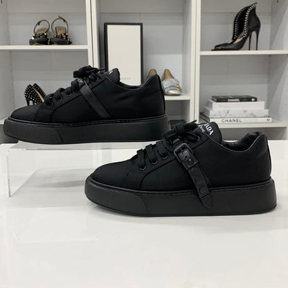 Prada Studded Buckle Logo Studded Belt Sneakers