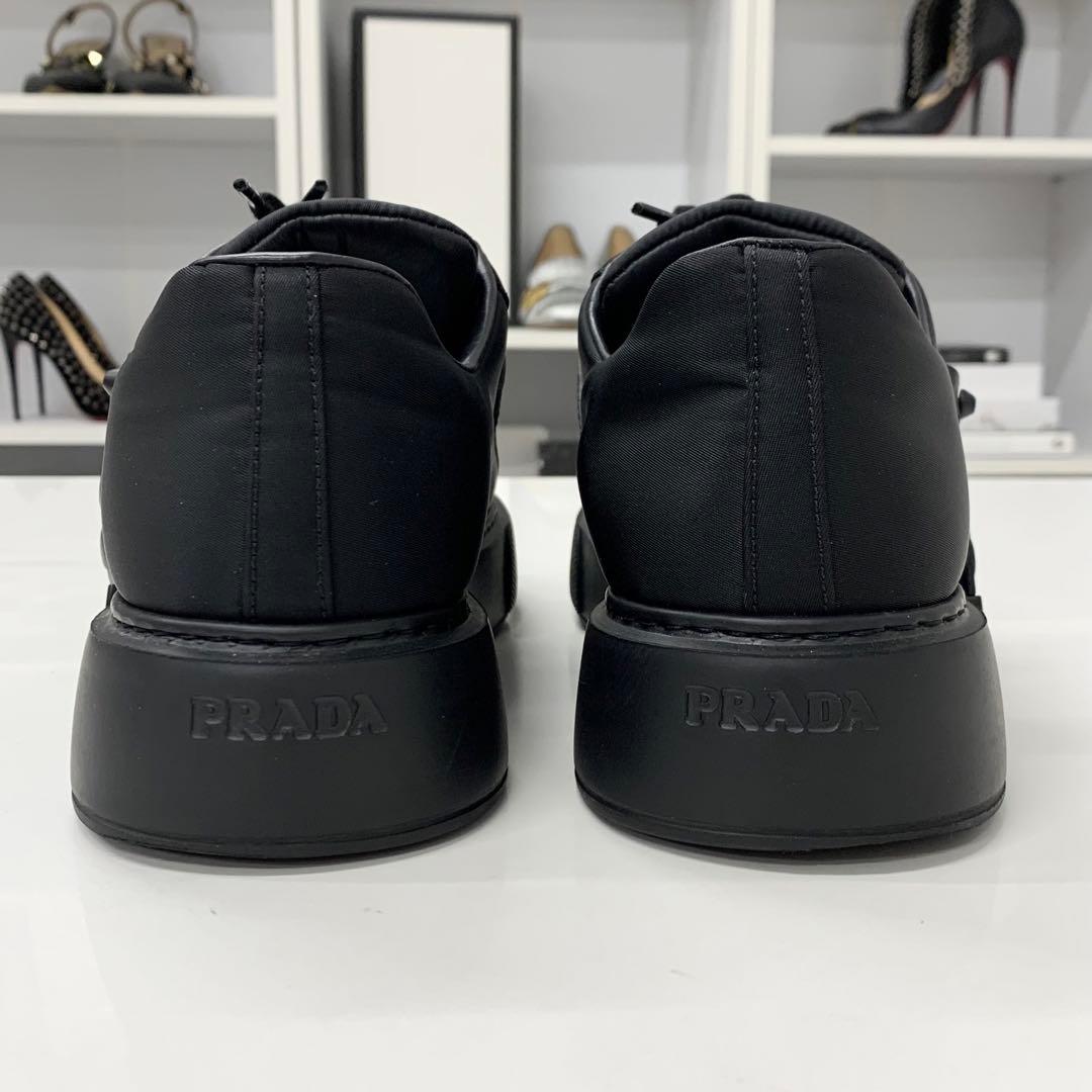 Prada Studded Buckle Logo Studded Belt Sneakers