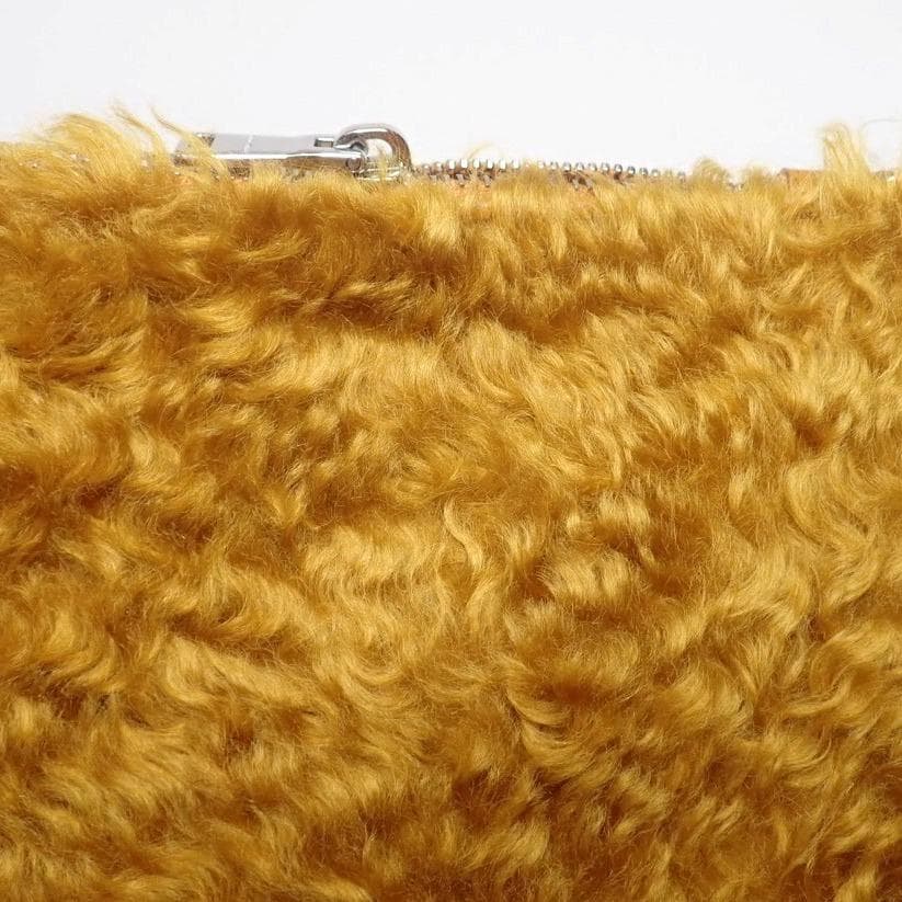 Miu Miu Shearling Fur Clutch Yellow — view 8