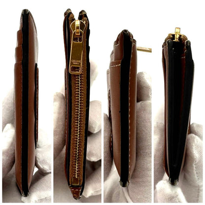 Celine Cuill Taurillon Triomphe Brown Coin Case — view 5