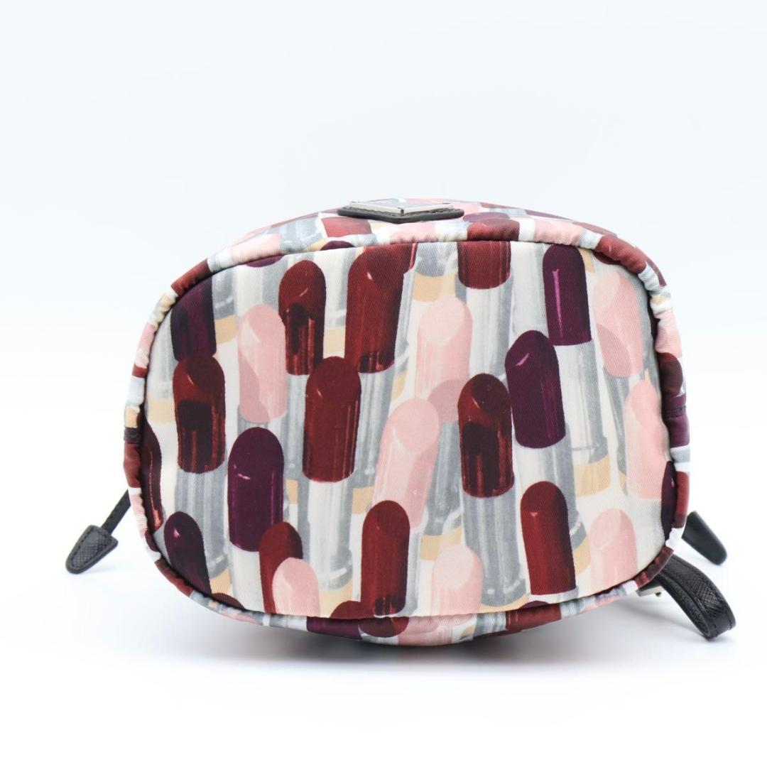 Prada Drawstring Pouch Lip All Over Pattern Tessuto — view 6