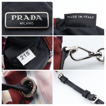 Prada Drawstring Pouch Lip All Over Pattern Tessuto — view 8