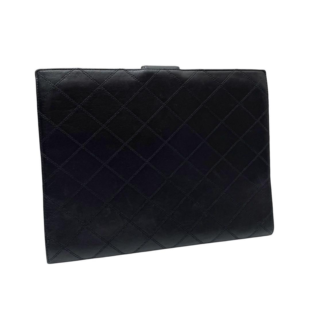 Chanel Bicolor Quilted Lambskin Clutch — view 2